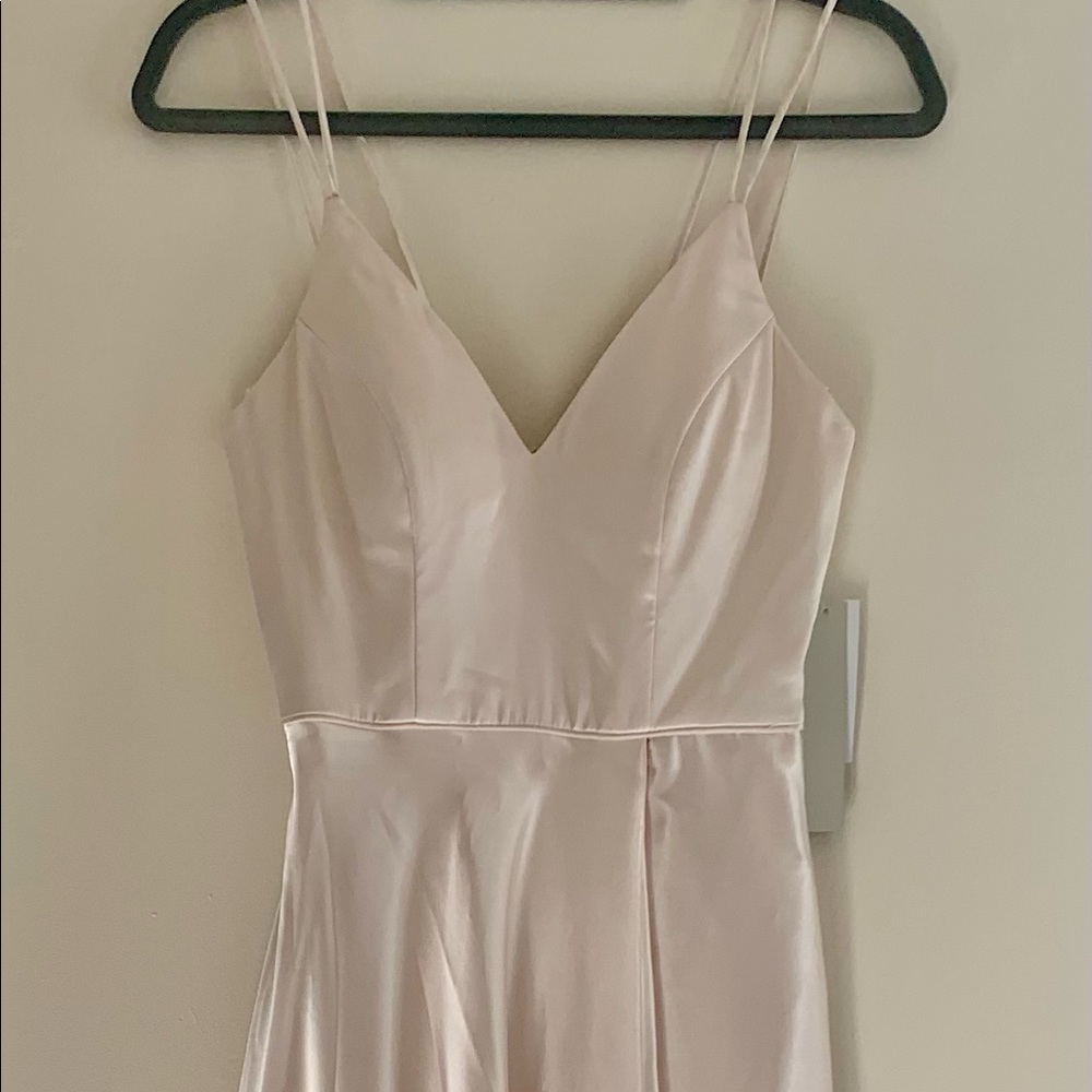 Sequin hearts double strap satin ballgown - Picture 3 of 6